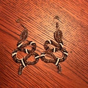 Beaded Snake Earrings